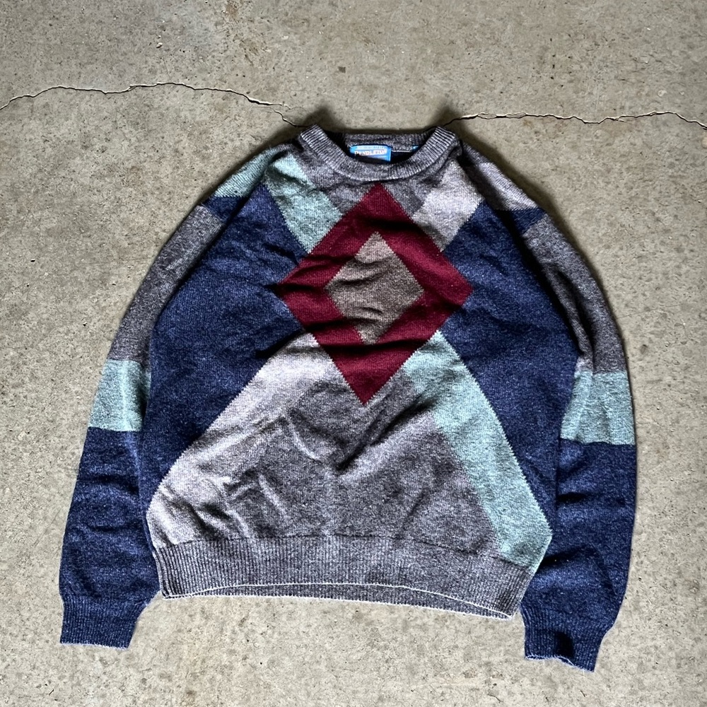 Men's Multicolor Geometric Sweater